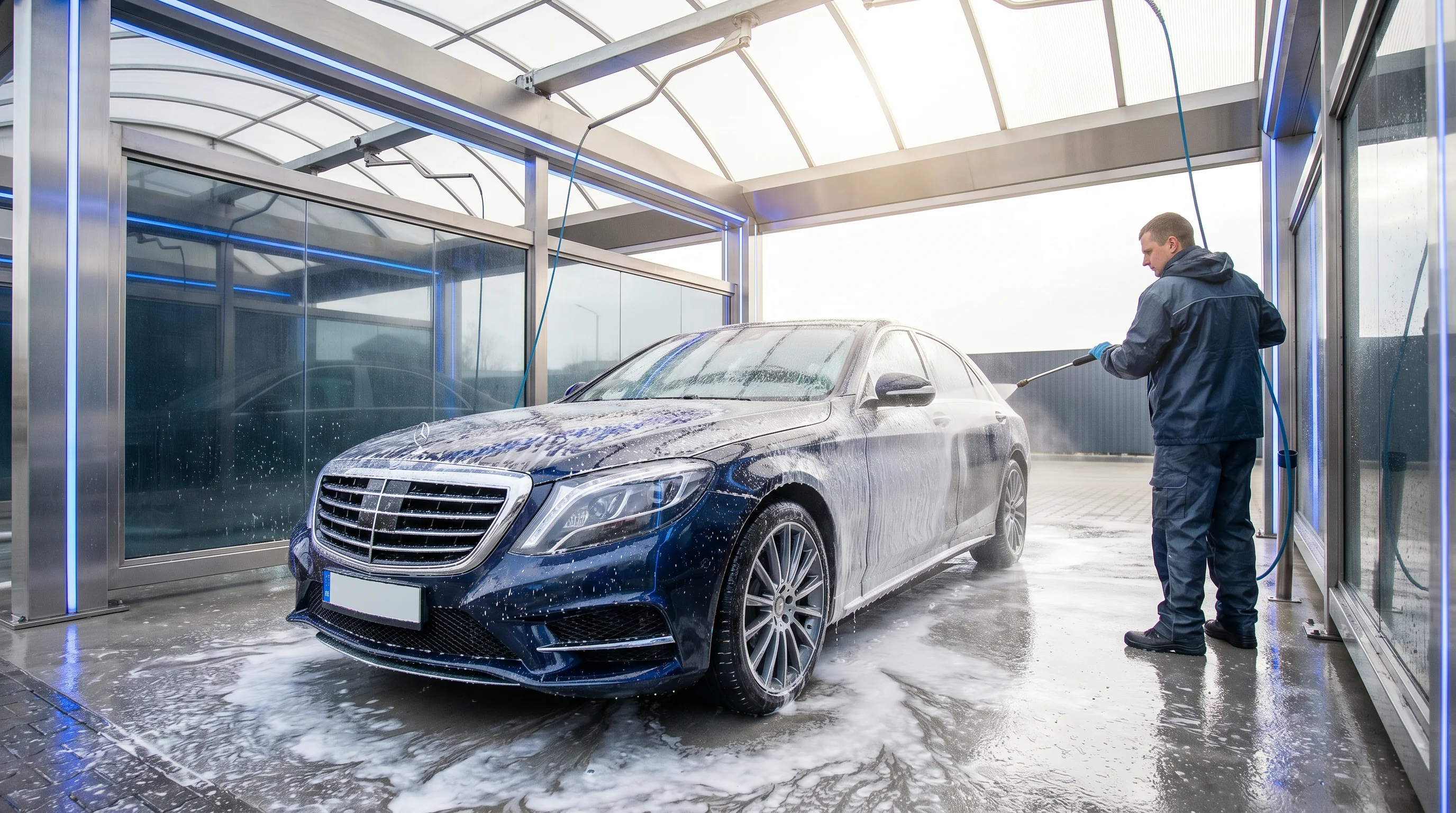 Professional car wash service at Annawash